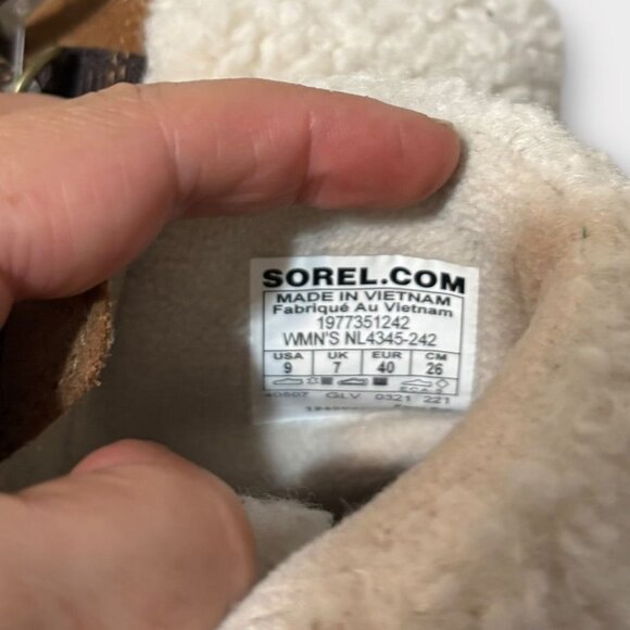 Sorel Women's Harlow Lace Cozy Boot 9 Waterproof Leather Ankle Booties Worn 2x - Picture 6 of 9